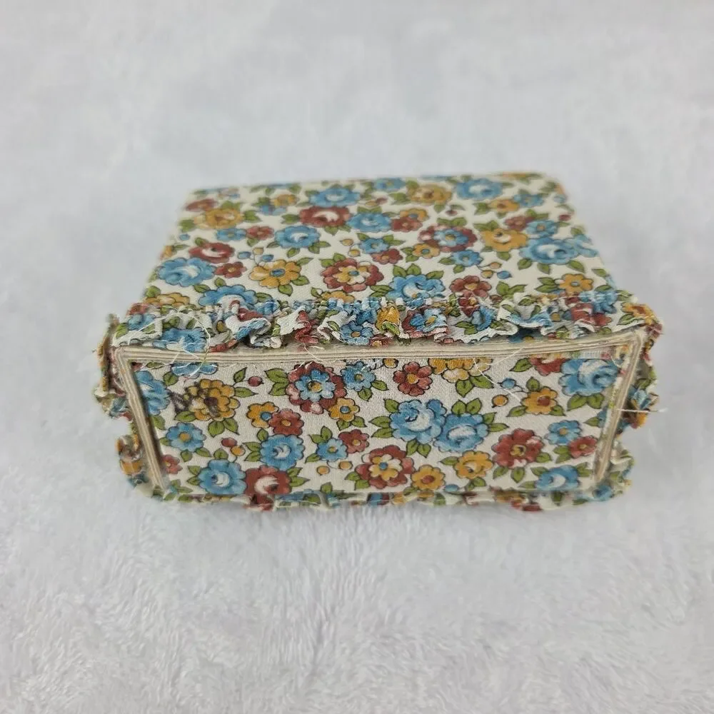 Vintage Dollhouse Living Room Furniture Sofa Chair Ottoman Floral Upholstery